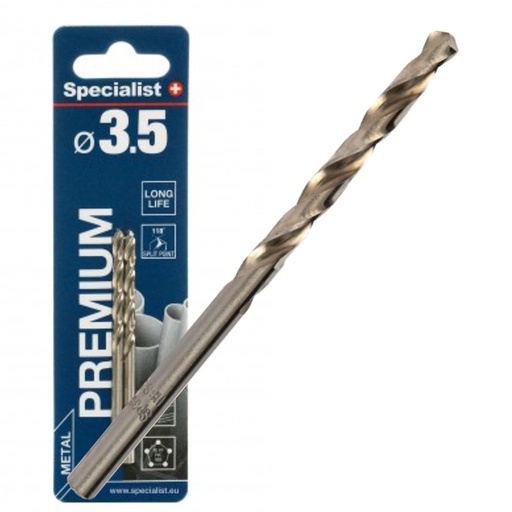 [64-0035] SPECIALIST+ drill bit PREMIUM, 3.5 mm, 2 pcs