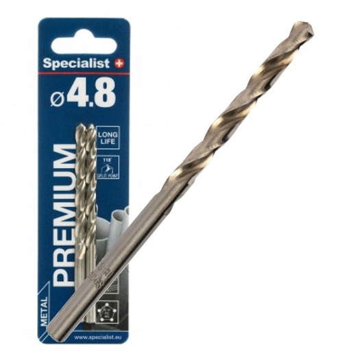 [64-0048] SPECIALIST+ drill bit PREMIUM, 4.8 mm, 2 pcs