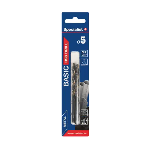 [64-0050] SPECIALIST+ drill bit BASIC, 5.0 mm, 2 pcs