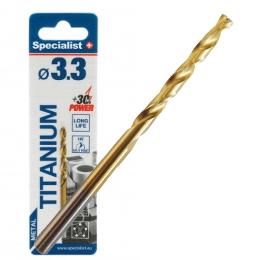 [64/1-0033] SPECIALIST+ drill bit TITAN, 3.3 mm