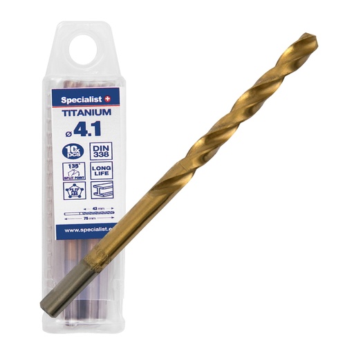 [64/1-0041Q] Specialist+ Titan drill bit 4,1 mm 10pcs