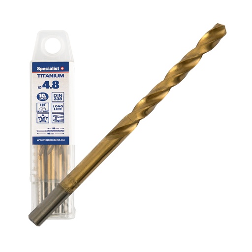 [64/1-0048Q] SPECIALIST+ drill bit TITAN, 4.8 mm, 10 pcs