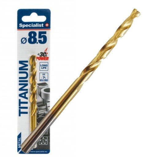 [64/1-0085] SPECIALIST+ metalo grąžtas TITAN, 8.5 mm