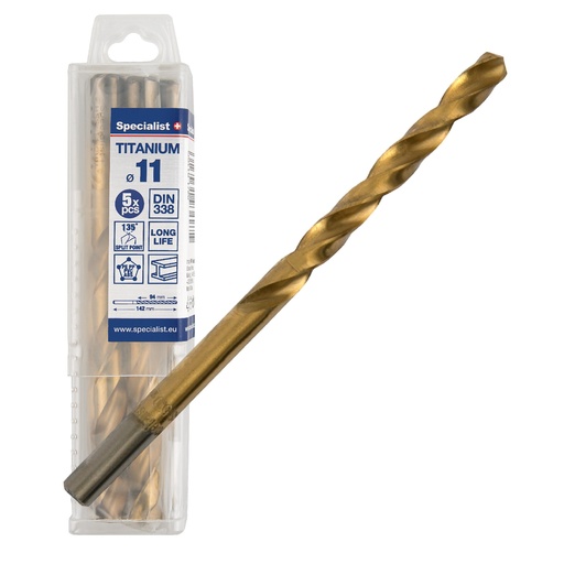 [64/1-0110Q] SPECIALIST+ drill bit TITAN, 11 mm, 5 pcs