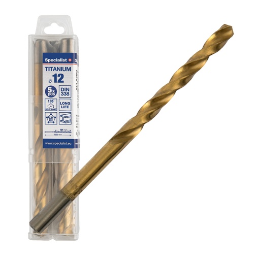 [64/1-0120Q] SPECIALIST+ drill bit TITAN, 12 mm, 5 pcs