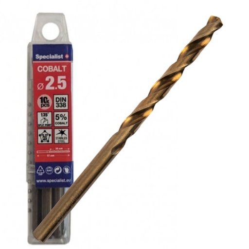 [64/2-0025Q] SPECIALIST+ metāla urbis COBALT, 2.5 mm, 10 gab.