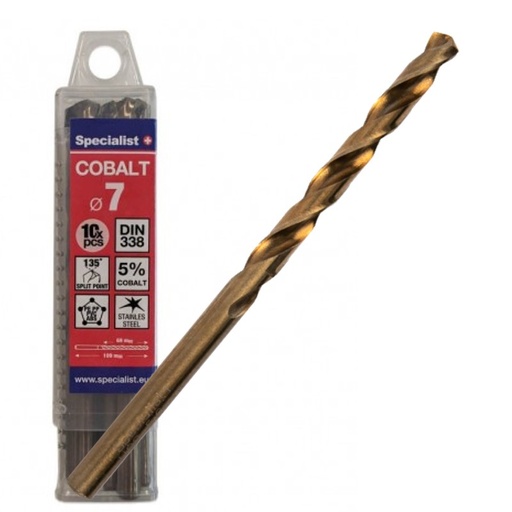 [64/2-0070Q] SPECIALIST+ metāla urbis COBALT, 7 mm, 10 gab.
