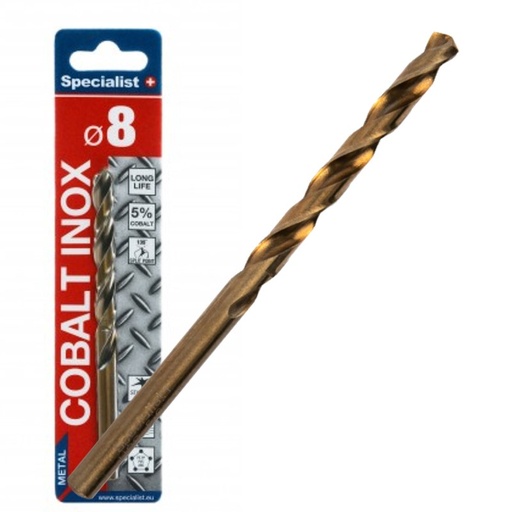 [64/2-0080] SPECIALIST+ metalo grąžtas COBALT, 8 mm
