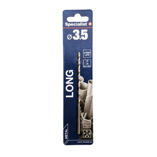 [64/3-0035] SPECIALIST+ metal drill bit LONG DIN340, 3.5 x 73 mm