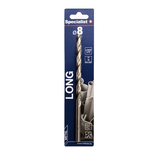 [64/3-0080] SPECIALIST+ metallipuur LONG DIN340, 8 x 105 mm