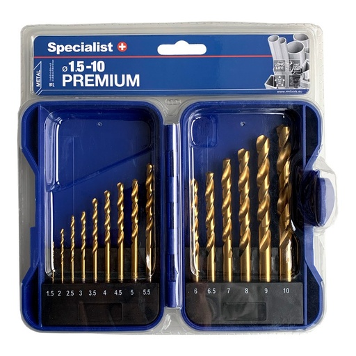 [64/5-0001] SPECIALIST+ drill bit set TITANIUM, 1.5-10 mm, 15 pcs