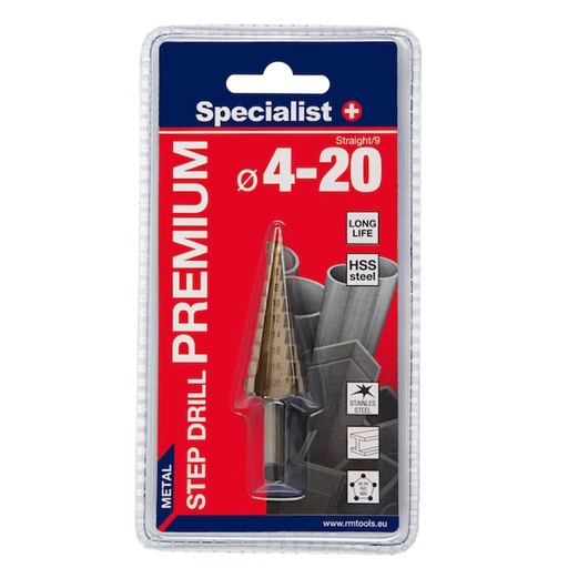 [64/7-1420] SPECIALIST+ step drill PREMIUM, ⌀4-20