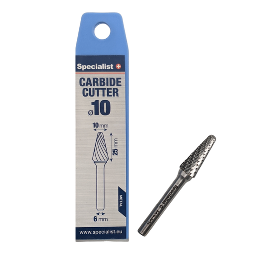[64/9-1005] Specialist+ carbide rotary burr KEL 10x25x6 mm