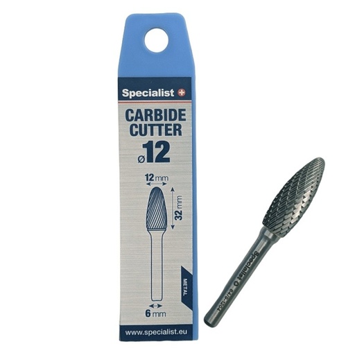 [64/9-1204] SPECIALIST+ carbide rotary burr, FLH 12x32x6 mm