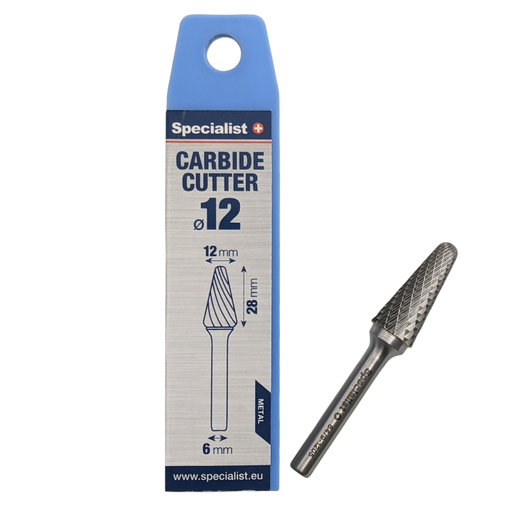 [64/9-1205] Specialist+ carbide rotary burr KEL 12x28x6 mm