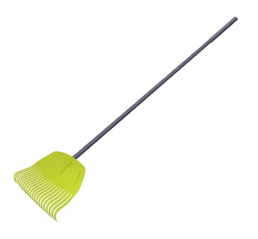 [66-211630] Plastic leaf rake, 21T, steel handle 1630mm