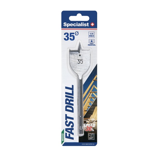 [69/1-350] Specialist+ Flat Bit 35mm