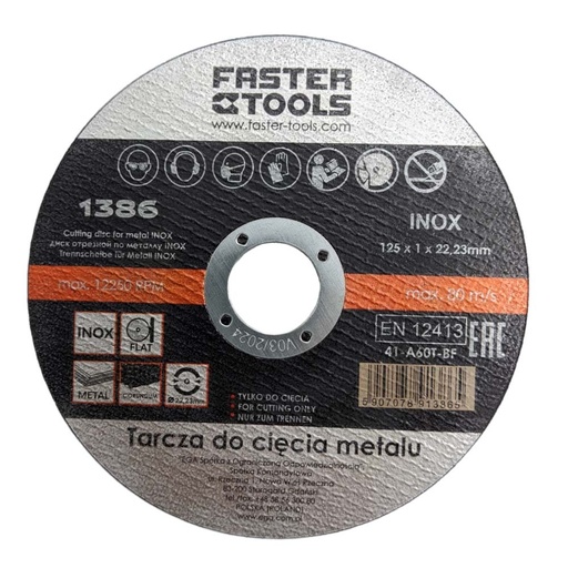 [71-1386] Metalli lõikamise ketas 125x1x22 mm