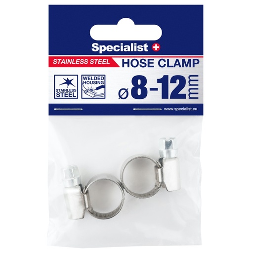 [81-7012] SPECIALIST+ roostevabast terasest klamber, 8-12 mm, 2tk