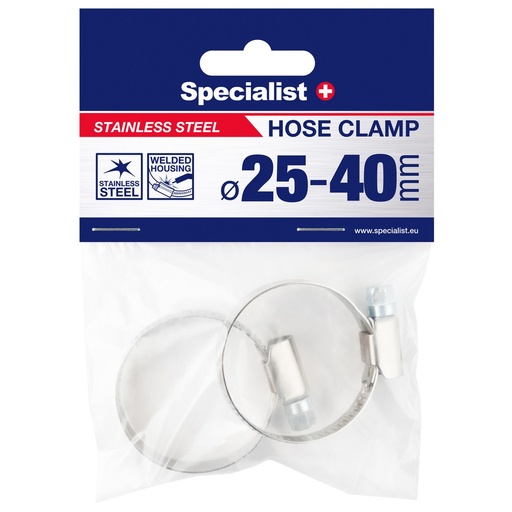 [81-7040] SPECIALIST+ hose clamp, 25-40 mm, 2 pcs