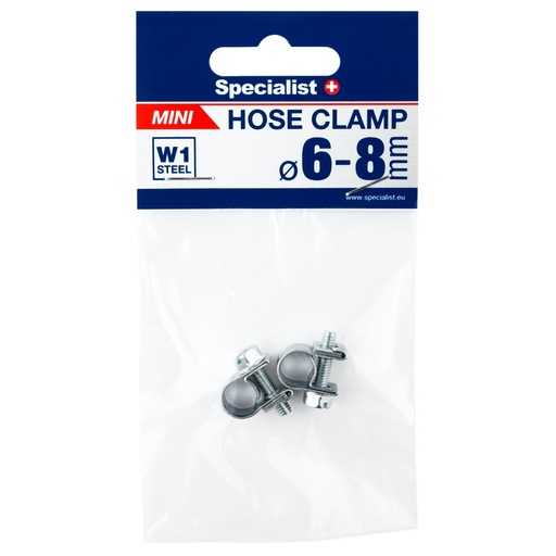 [81/6-0008] Mini hose clamp 6-8 mm 2 pcs