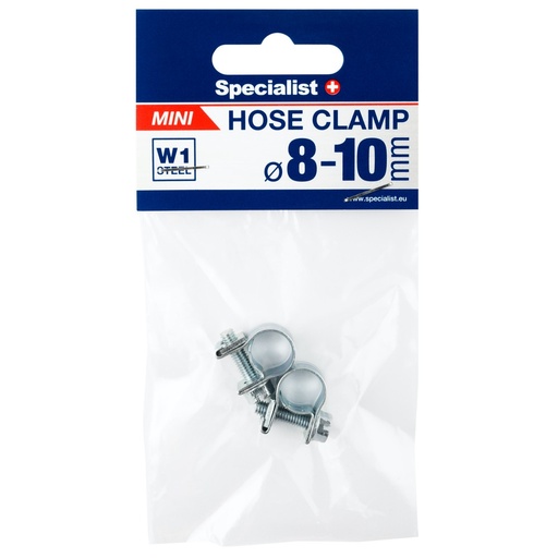 [81/6-0010] Mini hose clamp 8-10 mm 2 pcs