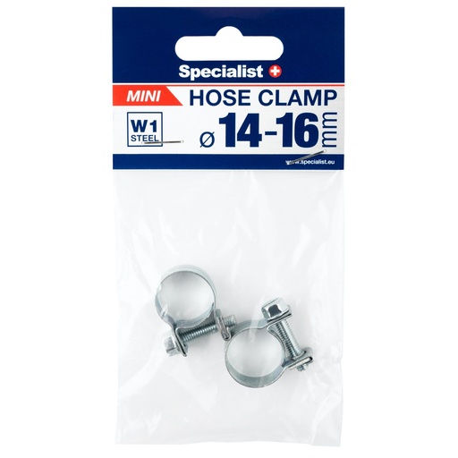 [81/6-0016] Mini hose clamp 14-16 mm 2 pcs