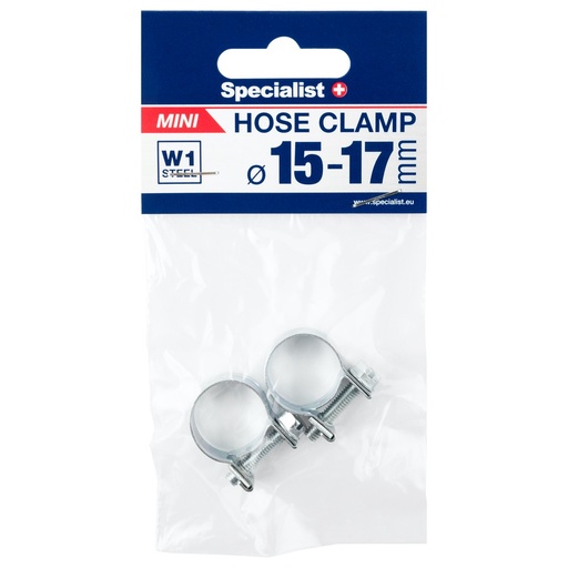 [81/6-0017] Mini hose clamp 15-17 mm 2 pcs