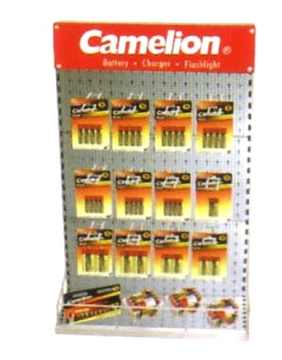 [86-0001] Camelion stends baterijām, 16 āķi