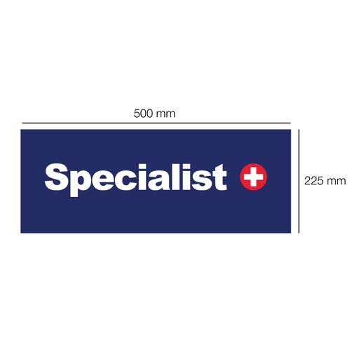 [86-0752] SP+ įvaizdinė reklama stendui SP+ 50x210 cm