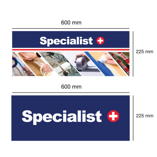 [86-0754] SP+ kahepoolne reklaam stendile SP+ 50x210 cm