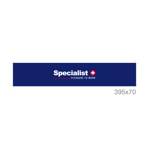 [86-0830EN] Specialist+ logo ir šūkis EN