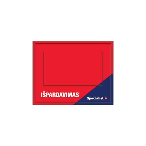 [86-0861] Specialist+ kortelė „Išpardavimas“ 90x70 mm