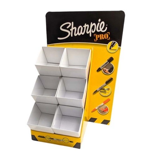 [86-0893] Markerių stendas Sharpie 6 skyrių