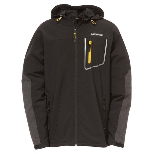 [CAT-0932L] Men´s hooded jacket CAT black L