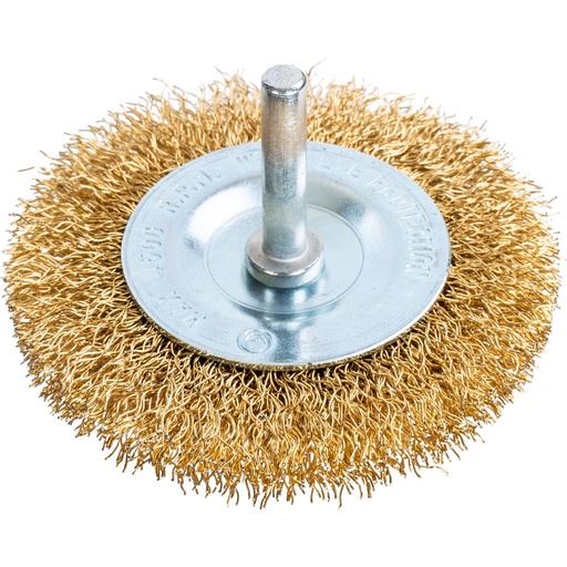 [42-K22028] BEVEL BRUSH - CRIMPED WIRE + SHANK 75MM