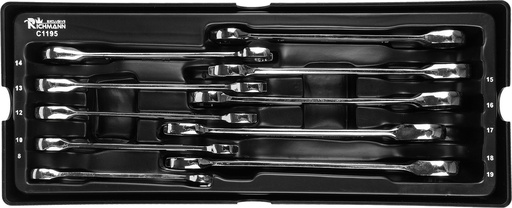 [42-C1195] Combination allen keys 8-19mm, in trolley case