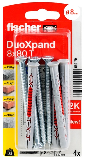 [61-562179B] DuoXpand kaištis su varžtu 8x80 T, 4 vnt.