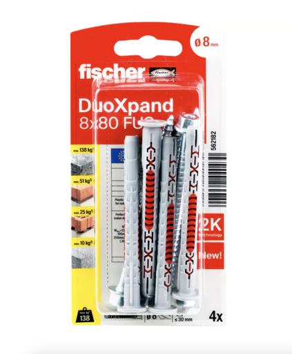 [61-562182B] DuoXpand kaištis su varžtu 8x80 FUS, 4 vnt.
