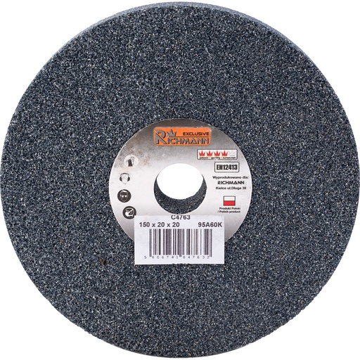 [42-C4763] CERAMIC GRINDING WHEEL 150 x 20 x 20 GREY 95A60K