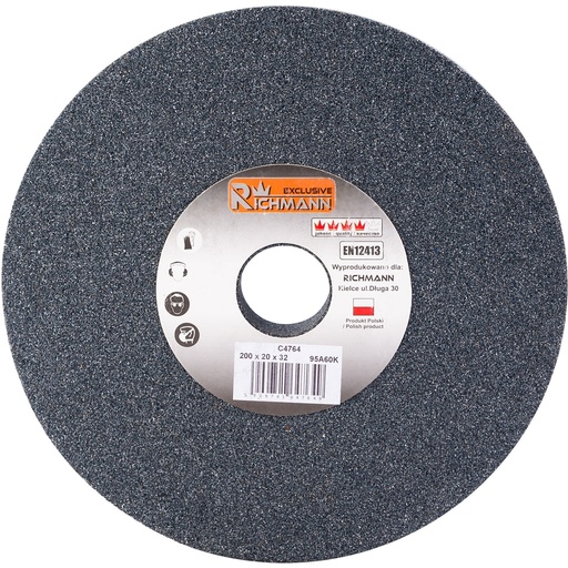 [42-C4764] CERAMIC GRINDING WHEEL 200 x 20 x 32 GREY 95A60K