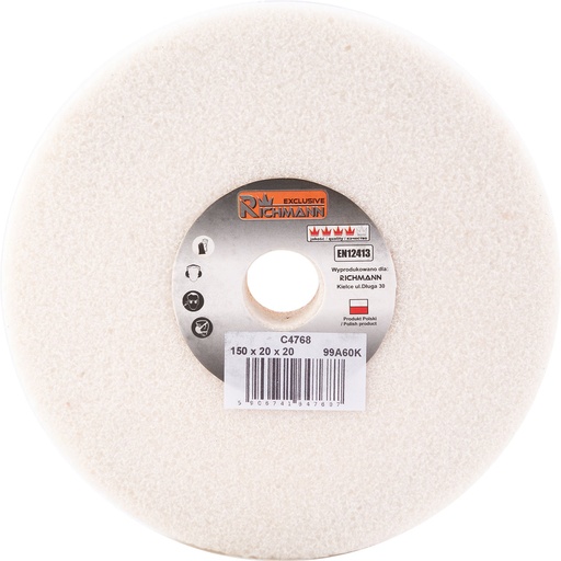 [42-C4768] Keramikas slīpēšanas ritenis 150 x 20 x 20 WHITE 99A60K