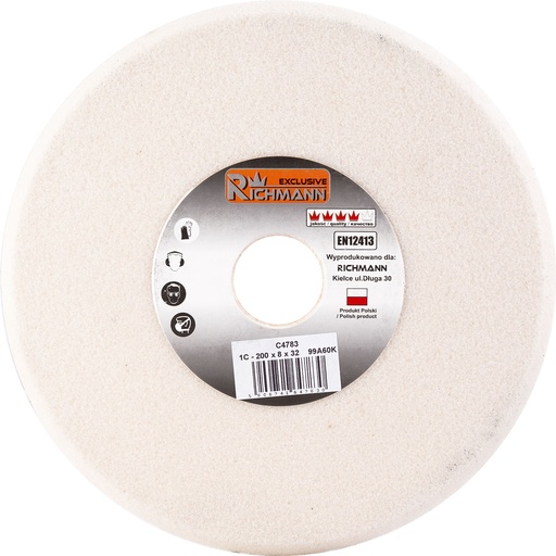 [42-C4783] CERAMIC GRINDING WHEEL FOR SHARPENING 200x8x32 WHITE 99A60K