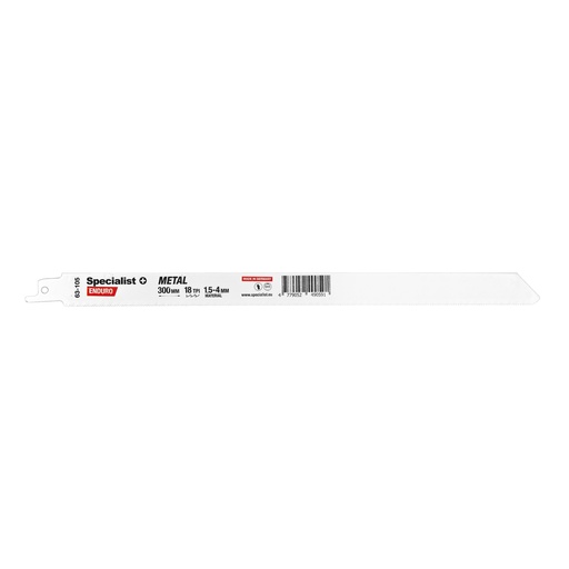 [63-105] SPECIALIST+ tiigersae tera metallile, 300 mm, 18TPI