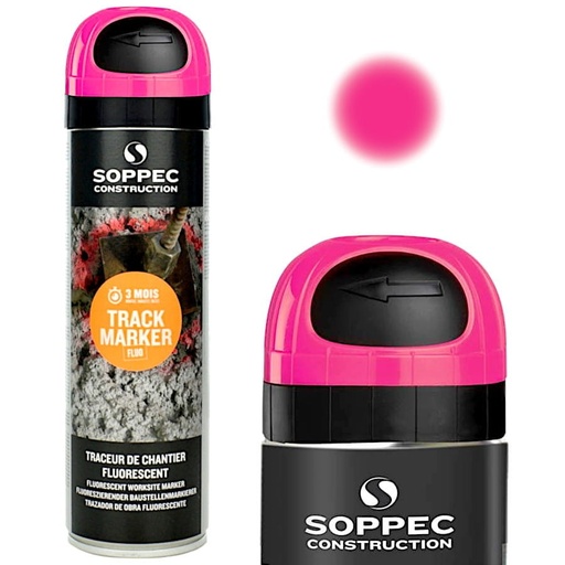 [46/2-141225] Soppec Track Marker krāsas aerosols rozā 500ml