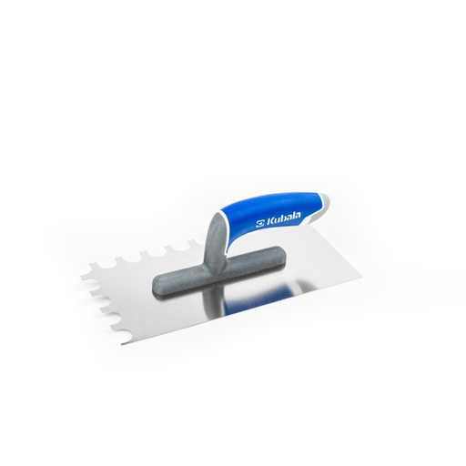 [60-0267] STAINLESS STEEL TROWEL WITH A SEMI-CIRCULAR NOTCH 130X270 MM