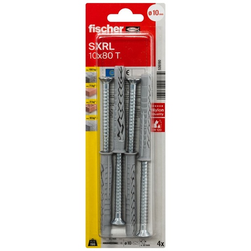 [61-536190B] FRAME FIXING SXRL 10 x 80 T 4 pcs.