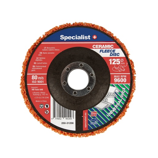 [250-31256] SPECIALIST+ abrazīvs tīrīšanas disks PREMIUM, 125mm