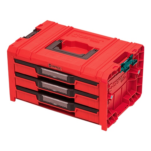 [74-PROD3T] QBRICK PRO įrankių dėžė su 3 stalčiais 2.0 EXPERT RED