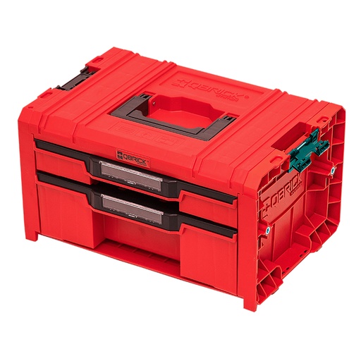 [74-PROD2T] QBRICK PRO įrankių dėžė su 2 stalčiais 2.0 EXPERT RED